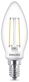 Philips - Lampadina LED 3W Glass Candle (300lm) Dimmable E14