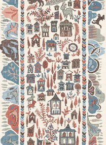 Lewis & Wood Carta da parati Ravi Ribbon - Blue Almond