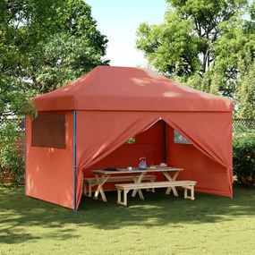 Tendone Per Feste Pieghevole Pop-up Con 4 Pareti Terracotta /