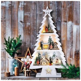 Solight 1V283 - Decorazione natalizia LED 13xLED/2xAA alberello in legno