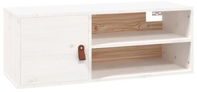 Pensili 2 pz Bianchi 80x30x30 cm in Legno Massello di Pino