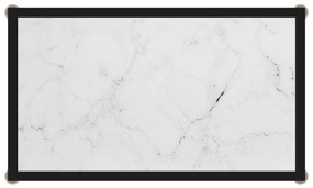 Tavolo consolle bianco 60x35x75 cm in vetro temperato