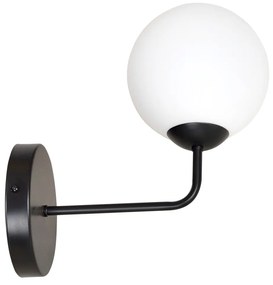 Applique da Parete in Acciaio e Vetro PREGOS K1 Nero/Bianco E14