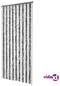 vidaXL Zanzariera Grigio e Bianco 56x200 cm Ciniglia