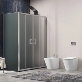 Cabina doccia 70x200 cm scorrevole vetro satinato e laterale fisso | KF6000S - KAMALU