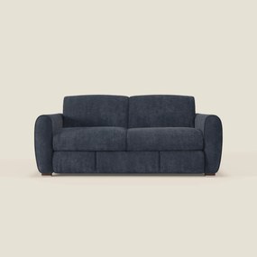 Kaleo Divano letto moderno con materasso H17 cm - in raffinato tessuto impermeabile T26 blu navy