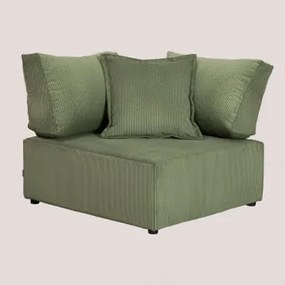 Moduli per divano in velluto a coste Kata Verde Militare & Palo - Sklum