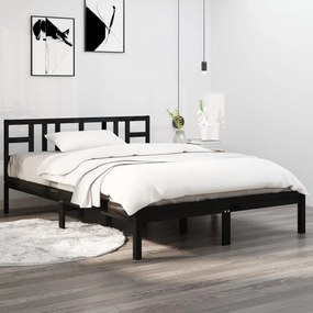 Giroletto Nero İn Legno Massello 140x190 Cm /