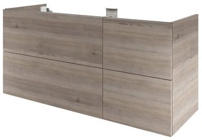 Mobile da bagno sotto lavabo SENSEA Neo lucido L 135 x H 64 x P 48 cm 4 cassetti, lavabo non incluso