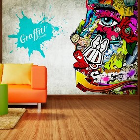 Fotomurale  Graffiti beauty  Colore Beige, Dimensioni e Misure 100x70