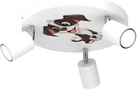 Luce Spot per bambini FUN 3xGU10/8W/230V bianco/cagnolino