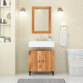 Mobile lavabo da bagno 62x33x58cm in legno massello di acacia