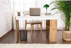 Scrivania angolare con effetto pino 120x130 cm Vesper – Kalune Design