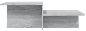 Tavolino salotto grigio sonoma 111,5x50x33 cm legno multistrato