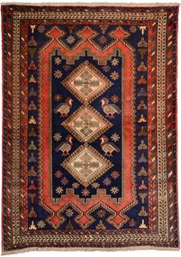 Afshar Tappeto 200x140 Marrone (Iran) Annodato A Mano