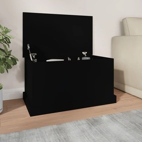 Contenitore Portaoggetti Nero 70x40x38 Cm Legno Multistrato /