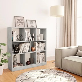 Libreria Grigio Cemento 97,5x29,5x100 Cm İn Legno Multistrato /
