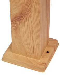 Lampada da terra moderna da esterno in acciaio con stampa legno 80cm IP44 - Malois