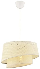 Lampadario a cavo BARETTE 1xE27/60W/230V crema