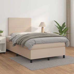 Giroletto A Molle Con Materasso Cappuccino 120x200cm Similpelle /