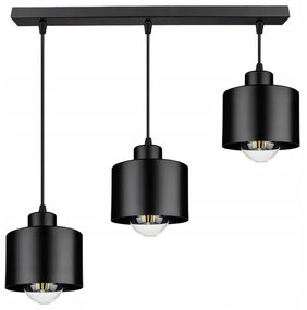 Lampadario a sospensione con filo 3xE27/35W/230V nero