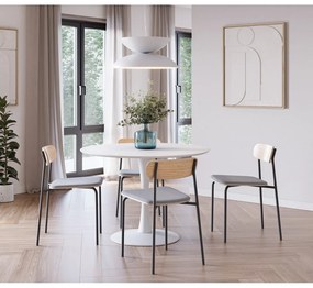 Sedie da pranzo in set nere/grigio tortora 2 pz Adriana – Marckeric