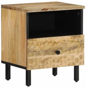 Comodino 40x33x46 Cm İn Legno Massello Di Mango /
