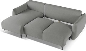 Divano angolare grigio chiaro (con penisola a sinistra) Malie – Makamii