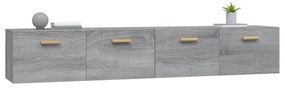 Mobili Parete 2 pz Grigio Sonoma 100x36,5x35 cm in Multistrato