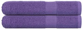 Asciugamani Per Sauna 2 Pz Viola 80x200cm 360g/m² 100% Cotone /