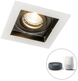 Faretto da incasso intelligente bianco con Wi-Fi GU10 orientabile - Carree