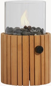 Lanterna a gas da tavolo per interni ed esterni Cosiscoop Timber con corpo in legno di teak