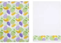 Set 2 strofinacci cucina prugne 50x70 cm cotone