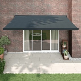 Tenda Da Sole Retrattile Antracite 4x3 M İn Tessuto E Alluminio /