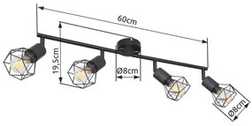 Brilagi - Faretto CAGE 4xE14/40W/230V