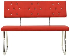 Panca 110 cm Rossa in Similpelle