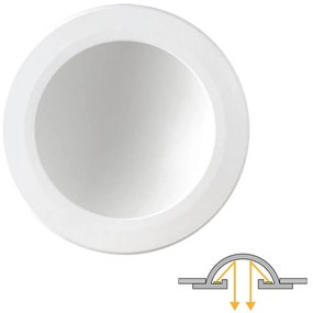 Faro LED da incasso Rotondo Luce INDIRETTA 20W Foro Ø155mm Colore Bianco Caldo 3.000K