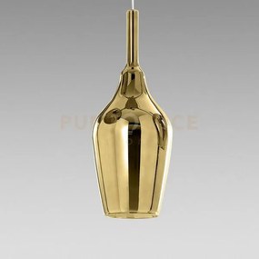Ofelia s/12 -  vetro  oro specchiato e portalampada bianco 1 luce a...