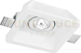 Faretto da incasso in gesso verniciabile morgana orientabile bianco...