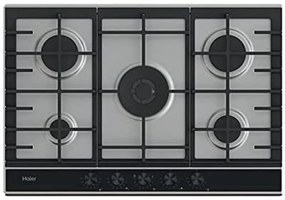 Haier Series 4 HAHG7W5XH Acciaio inox Da incasso 74.5 cm Gas 5 Fornelli