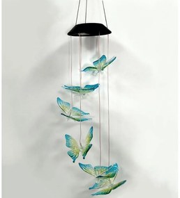 Lampada solare RGB a LED 6xLED/1,2V 300 mAh IP44 farfalla