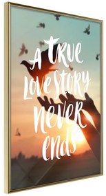 Poster  Love Story  Cornice Quadri Cornice d'oro, Larghezza x Altezza Home decor 20x30