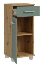 Mobile da bagno VENOM verde/rovere artisan