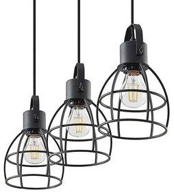 Flintos 3 Lampada a Sospensione Black - Lindby