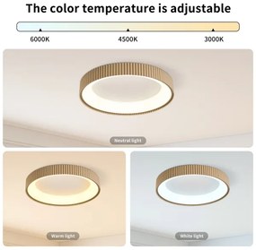 Brilagi - LED dimmerabile plafoniera FALCON MODERN LED/30W/230V 40 cm beige + telecomando