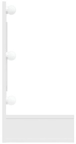 Mobile a specchio con led bianco lucido 90x31,5x62 cm