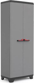 Armadio da Esterno 3 Ripiani 68x39x173H cm in Plastica Keter Stilo Alto Grigio...