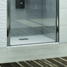 Kamalu - Box doccia porta battente nicchia 70cm vetro trasparente KS2800N