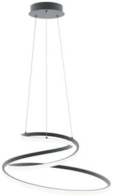 Lampadario LED design Coaster nero, luce con 3 temperature di colore 8000 lumen, LUCE AMBIENTE DESIGN