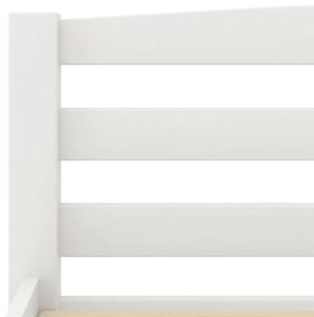 Giroletto bianco in legno massello di pino 140x200 cm